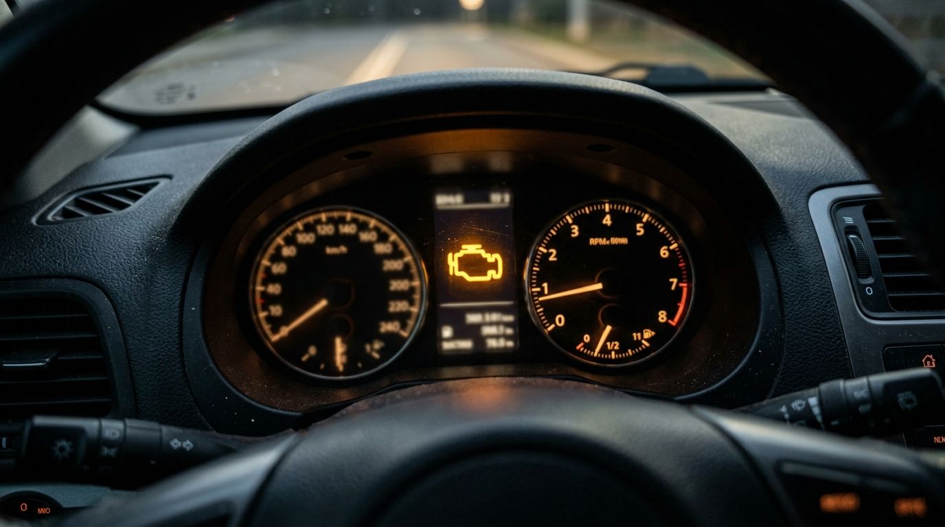 4. Ż&oacute;łta kontrolka Check Engine (silnik)