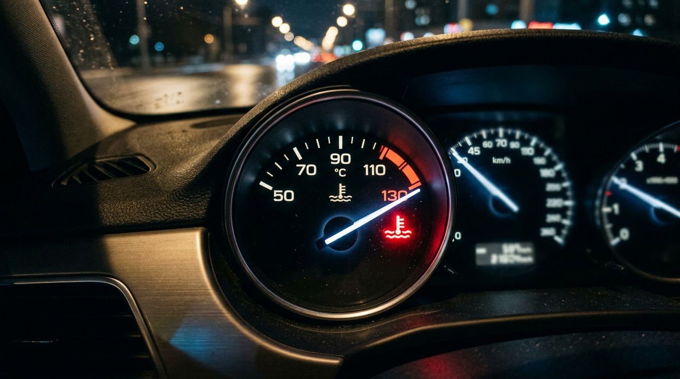 2. Czerwony termometr (temperatura płynu chłodzącego)