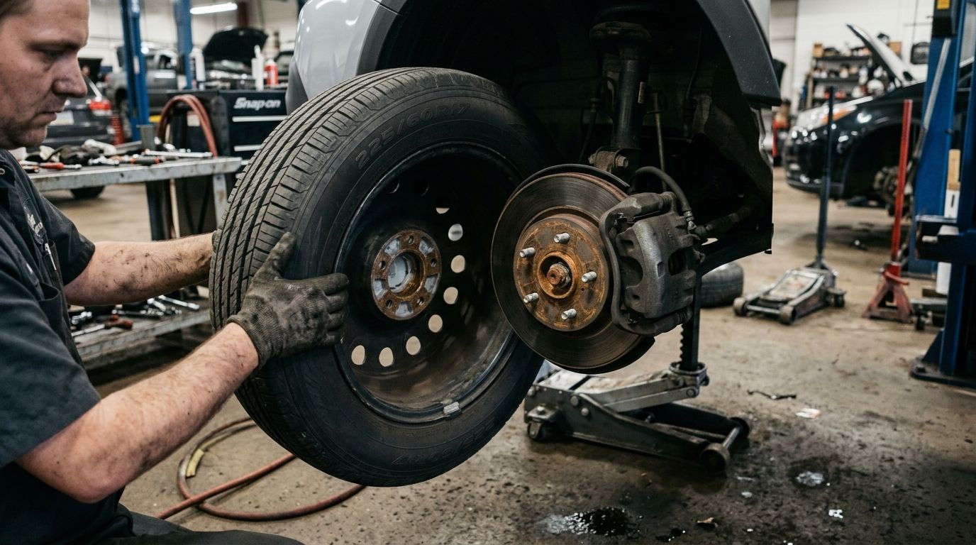 Krok 2: Demontaż koła i zacisku hamulcowego